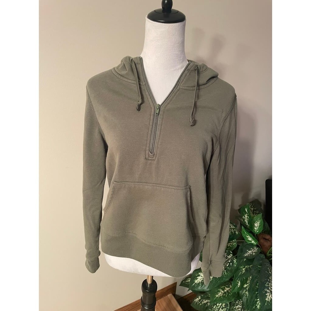 Ideology Green Hoodie Half Zip